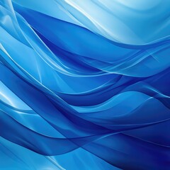 Fototapeta premium Dynamic abstract design featuring bold blue and gentle light blue waves.