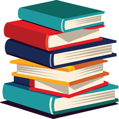 Stack of books vector