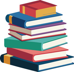 Stack of books vector