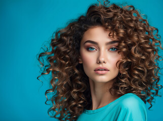 Beautiful young European woman, flawless, radiant skin cosmetology and skin care concept. 