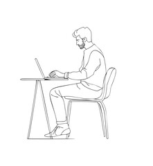 person working on laptop