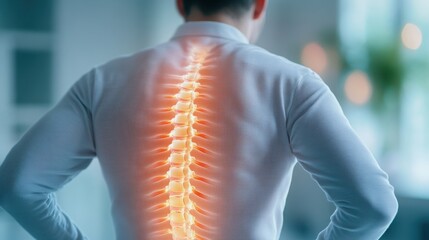 Cross-sectional view of lower back injury recovery after a weightlifting accident, focusing on core rehabilitation, [lower back injury], [sports accident recovery]