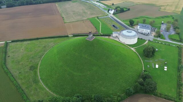 drone video waterloo battlefield belgium europe