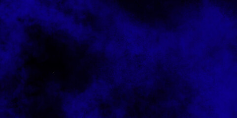 Abstract blue smoke. Blue color powder explosion cloud on black background. Closeup of Blue dust particles exhale on dark background.. Launched blue dust particles splashing.