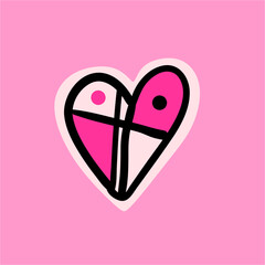 Heart, love, romance or valentine's day red heart. Heart vector icons.