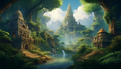 tropical jungle in the jungle