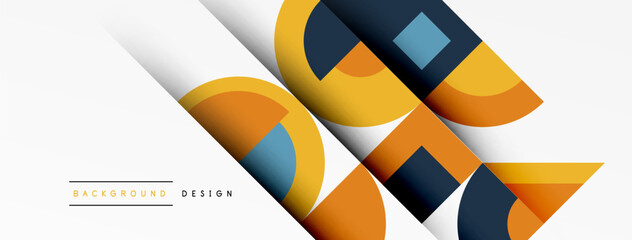 Modern geometrical abstract background - circles. Business or technology presentation design