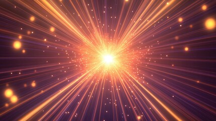 Fototapeta premium Abstract radial light pattern with glowing rays extending outward from the center, creating a sense of depth and energy.