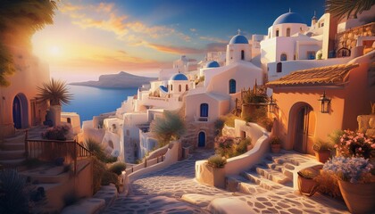 Fototapeta premium village at island country