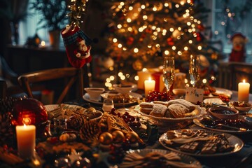 Capture handmade gifs decorations and meals during Christmas