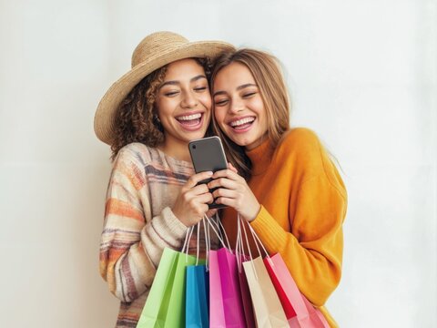 Consumidoras modernas utilizam seus celulares para facilitar as compras e compartilhar a experi&ecirc;ncia
