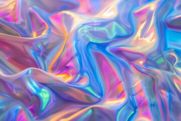 Fototapeta premium Shimmering holographic background with iridescent
