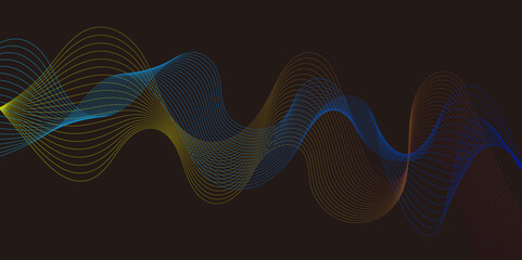 Wavy background banner modern design.