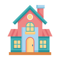 Illustration of Dollhouse Isolated on white