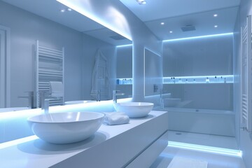 Interior of a modern home bathroom