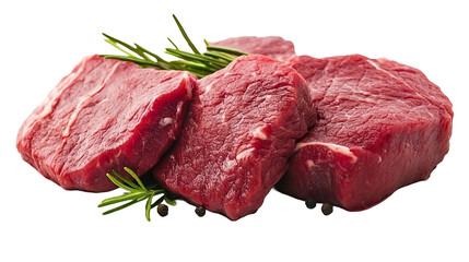 raw meat on a white background