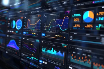 Fototapeta premium Comprehensive dashboard visualizing key performance in indicators