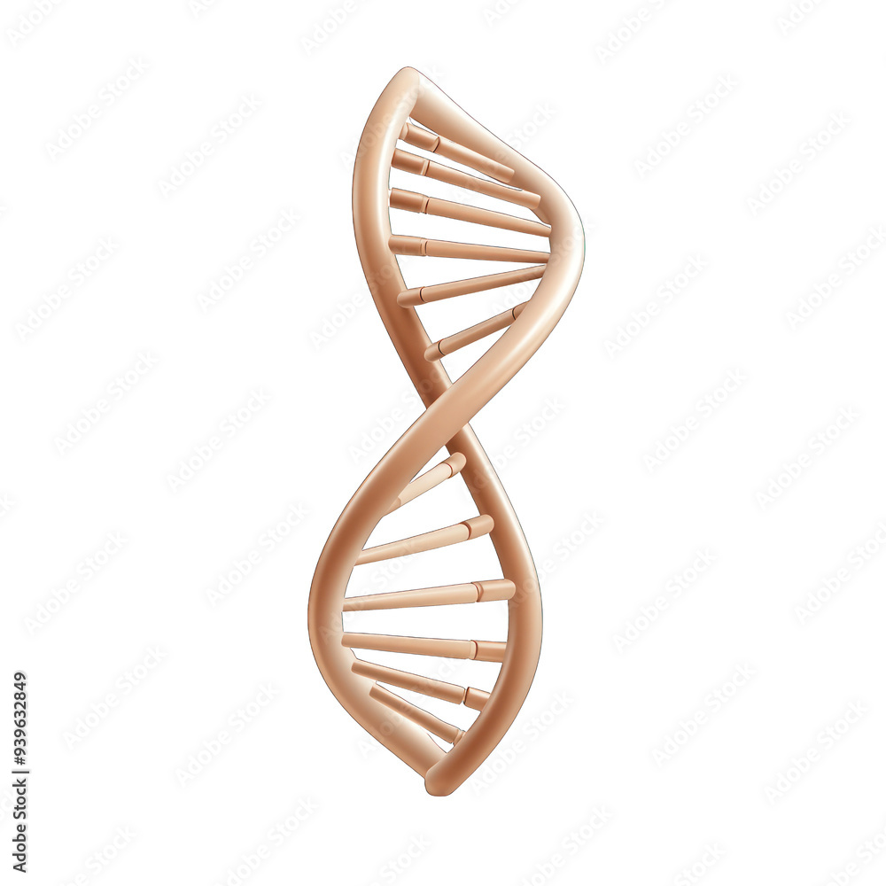 Aufkleber stylized dna helix illustration showcasing the structure and complexity of genetic material in a mod