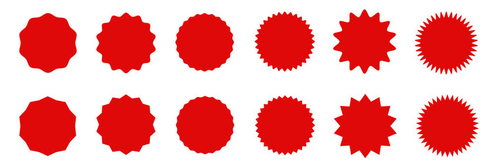 Starburst, sunburst label icons vector illustration