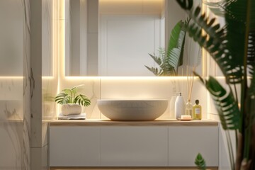Fototapeta premium Interior of a modern home bathroom