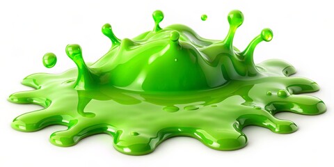 Green Slime Splash 3D Render, 3D render, green, slime, splash