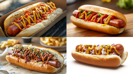 hot dog with mustard