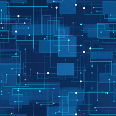generated illustration of computer technology image with circuit board background