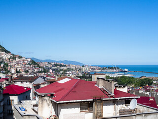 view of Trabzon city on sunny spring morning