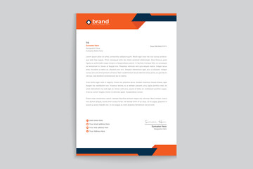 Orange shape letterhead design