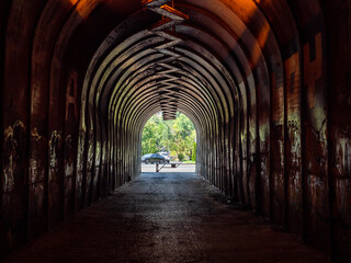 Fototapeta premium exit from Kond Pedestrian Tunnel to Hrazdan gorge