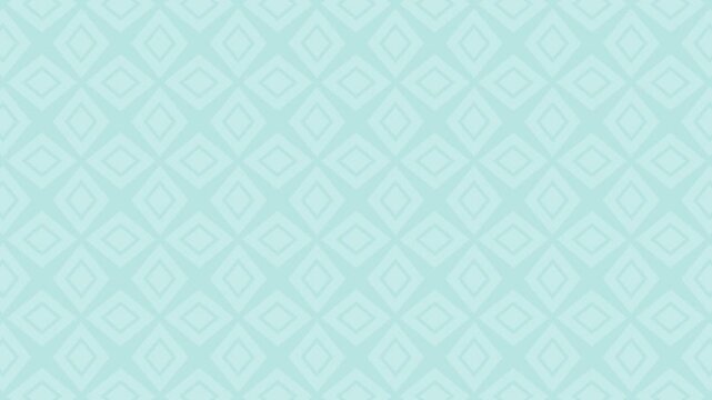 Seamless pattern of aqua blue diamonds on a light blue background.