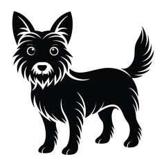dog silhouette vector for a white background