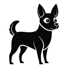 dog silhouette vector for a white background