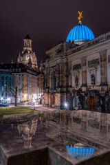 Cityscape of Dresden with focus on the Frauenkirche. Stadtfotografie Dresden. Sachsen.