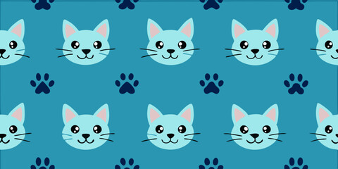 seamless pattern with cats and dogs