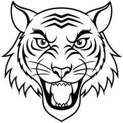 lion head vector isolated on white background. PNG Transparent file type with high definition quality And vibrant color grading Available.