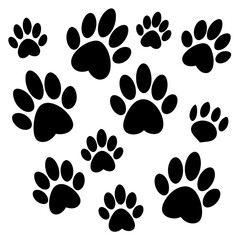 Animal Paw Print Vector Art