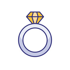 Diamound Ring vector icon