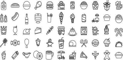FOOD EDITABLE ICON SET 