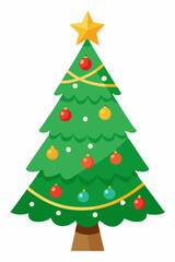 Fototapeta premium christmas tree vector illustration