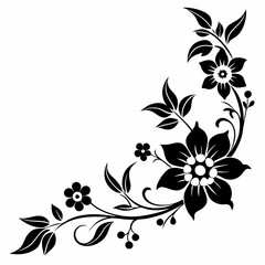 black and white floral background