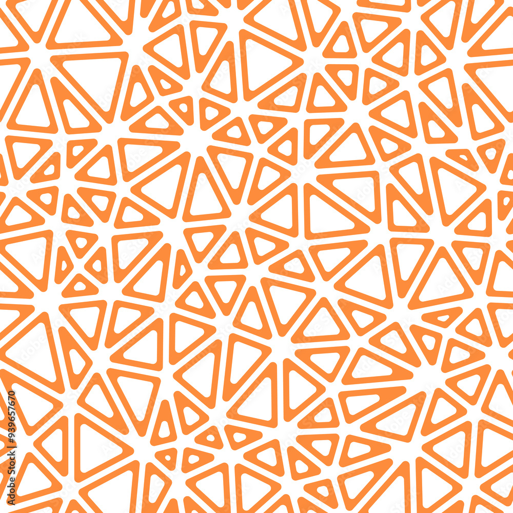 Poster minimal geometric background with compact triangles in a solid color style. rounded triangular cells