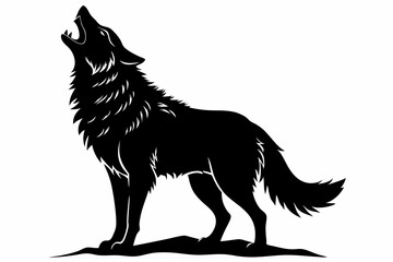 Wolf silhouette vector illustration