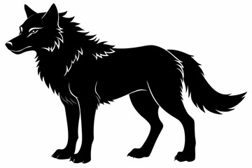 Wolf silhouette vector illustration