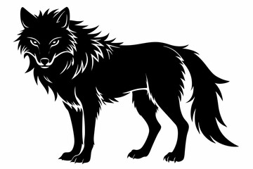 Wolf silhouette vector illustration