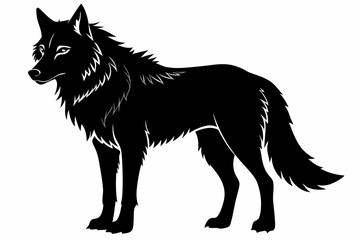 Wolf silhouette vector illustration