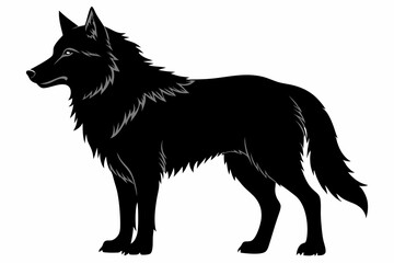 Wolf silhouette vector illustration