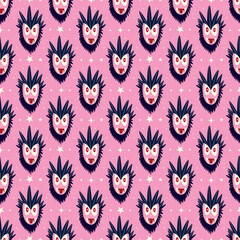 Dragon pattern. a bright pattern with a magical dragon. Halloween pattern with magical mystical animals