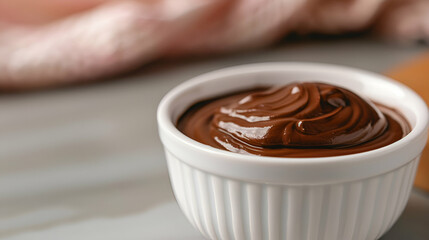 Rich Chocolate Fondue Desert Scenery Glowing