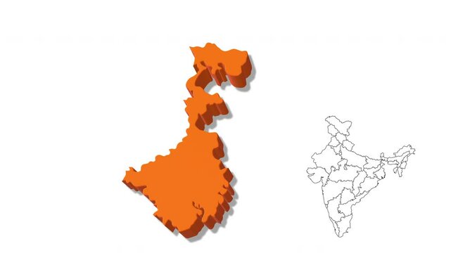 India Map Showing West Bengal